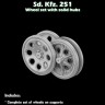SBS Model 3D031 Sd.Kfz.251 Wheel Set with solid hubs (3D) 1/35