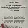 Quickboost 32294 F-104 Startfighter pos.& navig.lights early 1/32