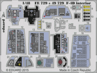 Eduard 49729 F-4D interior S.A. 1/48