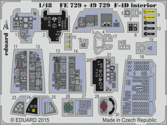 Eduard 49729 F-4D interior S.A. 1/48