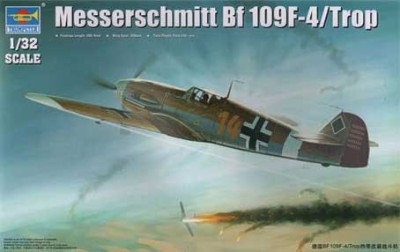 Trumpeter 02293 Самолёт Messerschmitt Bf 109 F-4/Trop 1/32