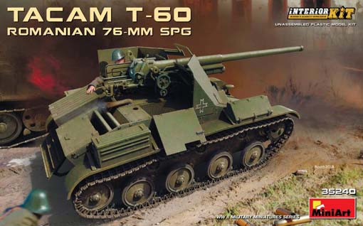 Miniart 35240 Romanian TACAM T-60 - 76mm SPG with Interior Kit 1/35