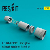 Reskit RSU32-0020 F-104 Starfighter A/C/D/J/G exh.nozzle (ITAL) 1/32