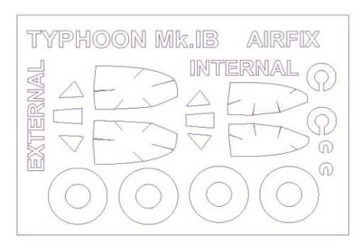 KV Models 72589-1 Hawker Typhoon Mk.IB (двусторонние маски) + маски на диски и колеса