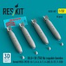 Reskit 32597 BLU-1B (750 lbs) napalm bombs MXU-393/B (4x) 1/32
