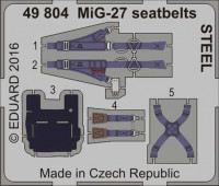 Eduard 49804 MiG-27 seatbelts STEEL 1/48