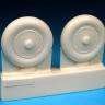 Barracuda Studios BCR32073 Messerschmitt Bf-109G Wheels - Plain Hub, Smooth Tire/tyre 1/32