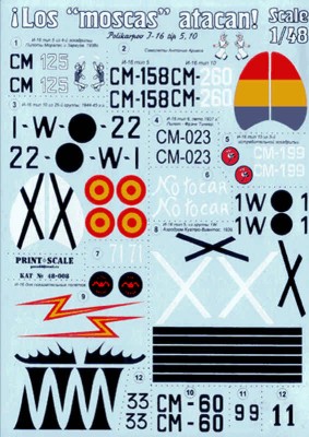 Print Scale 48-067 Los Moscas atakan!» I-16 in Spain 1/48
