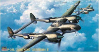 Hasegawa 09102 Самолет P-38L Lightning Grronimo II 1/48