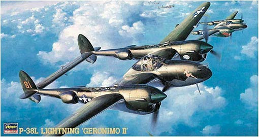 Hasegawa 09102 Самолет P-38L Lightning Grronimo II 1/48