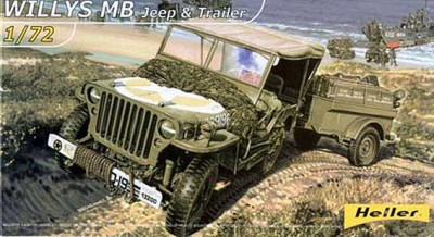Heller 79997 джип с прицепом 1/72