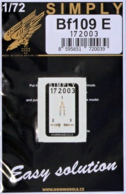 HGW 172003 Seatbelts Bf 109E (SIMPLY) 1/72