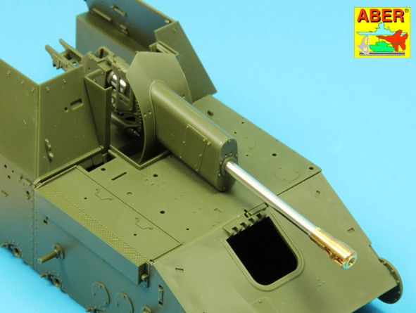 Aber 35L202 Soviet 76,2mm ZiS-3 barrel for Soviet SU-76M Self-Propelled Gun (designed to be used with Tamiya kits) 1/35