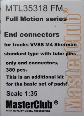 Master Club MTL-35318 FM Full Motion end connectors (w. tube pins) for tracks VVSS M4 Sherman 1/35