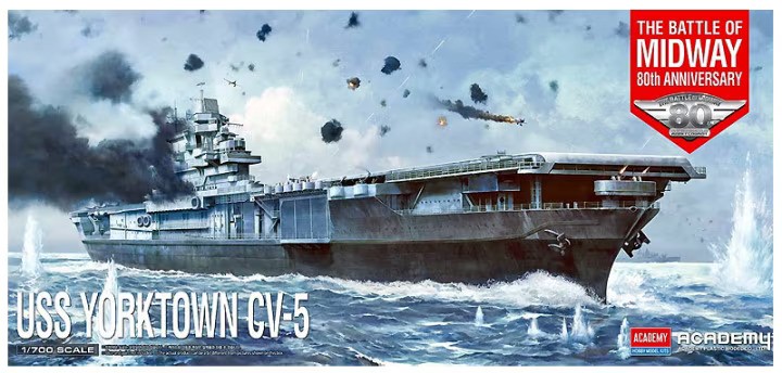 Academy 14229 USS Yorktown CV-5 The Battle of Midway 80th anniversary 1/700