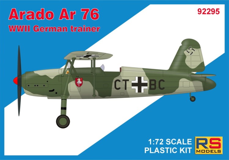 Rs Model 92295 Arado Ar 76 German WWII trainer (3x camo) 1/72