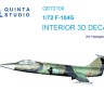 Quinta Studio QD72100 F-104G (Hasegawa) 3D Декаль интерьера кабины 1/72