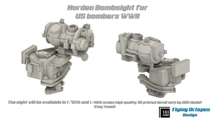 Sbs Model 48080 Norden Bombsight for US Bombers WWII (2 pcs.) 1/48