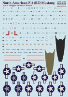 Print Scale 72522 North-American P-51B/P-51D Mustang Technical stencils 1/72