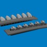 Eduard 6481060 BRASSIN P-40 exh.stacks rounded PRINT (EDU) 1/48