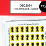 Plastic Soldier DEC2024 Decal Set 11th Armoured Division (1:72)