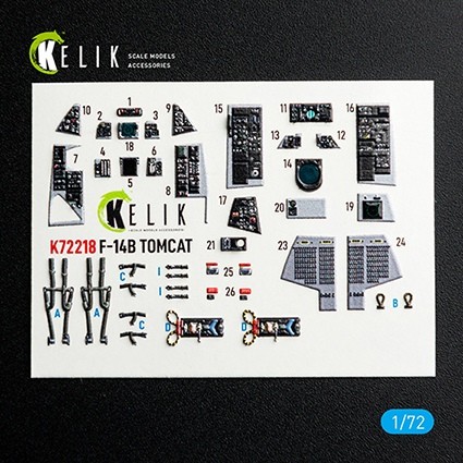 Reskit K72218 F-14B Tomcat - interior 3D (HOBBYB) 1/72