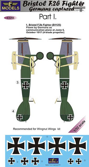 Lf Model C3293 Decals Bristol F.2b Fighter Captured - Part 1 1/32