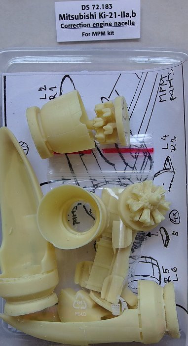 Kora Model DS72183 Ki-21-II a,b Correction engine nacelle (MPM) 1/72
