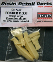 Kora Model DS7239 Fokker D.XXI - Ski Set Mercury engine (MPM) 1/72