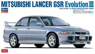Hasegawa 20708 Mitsubishi Lancer GSR Evolution III (Limited Edition) 1/24
