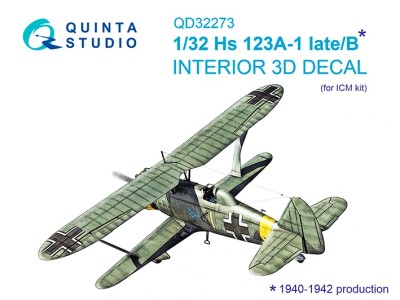 Quinta studio QD32273 Hs 123A-1 late/Hs 123B (ICM) 1/32