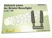 Metallic Details MDR4812 Bristol Beaufighter. Exhaust pipes (designed to be used with Tamiya kits)[Mk.X Mk.VI] 1/48