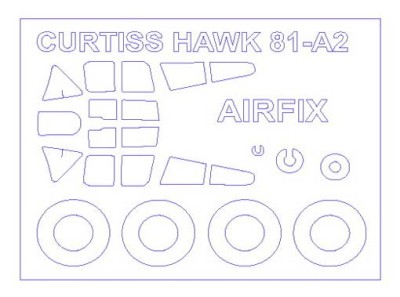 KV Models 72529 Curtiss P-40B Warhawk/CURTISS HAWK 81-A2/TOMAHAWK Mk.IIB (AIRFIX #A01003,#A01003a,#A01003B) + маски на диски и колеса AIRFIX 1/72