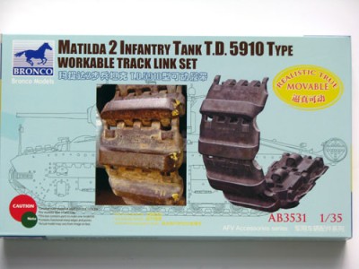 Bronco AB3531 MATILDA 2 infantry tank t.d 5910 type workable track link set 1/35