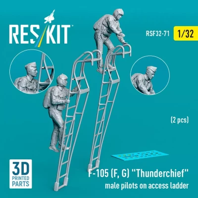 Reskit F32071 F-105 F,G 'Thunderchief' male pilots on acces 1/32
