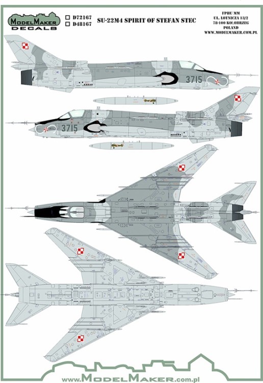Model Maker Decals D48167 Sukhoi Su-22M4 Spirit of Stefan Stec 1/48