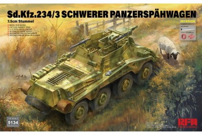 RFM 5134 Немецкий бронеавтомобиль Sd. Kfz.234/3 Pz. Spahwagen п/и с 75 мм пушкой 1/35
