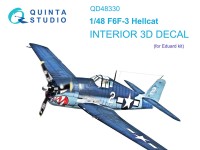 Quinta studio QD48330 F6F-3 Hellcat (Eduard) 3D Декаль интерьера кабины 1/48