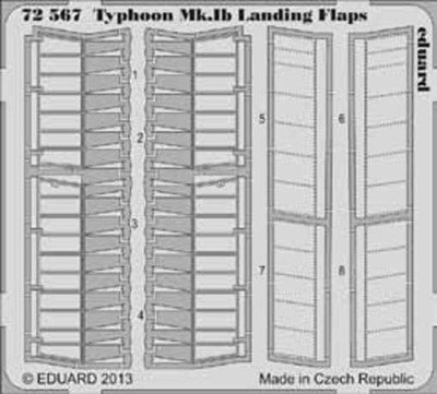 Eduard 72567 Typhoon Mk.Ib landing flaps