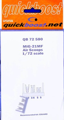 QuickBoost QB72580 MiG-21MF air scoops (EDU) 1/72