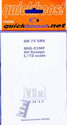 QuickBoost QB72580 MiG-21MF air scoops (EDU) 1/72