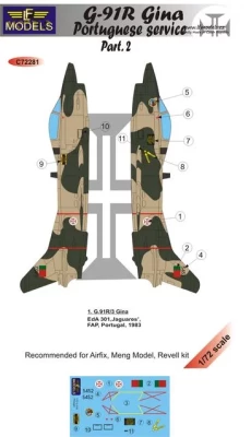 Lf Model C72281 Decals G-91R Gina Portuguese service Pt.II 1/72