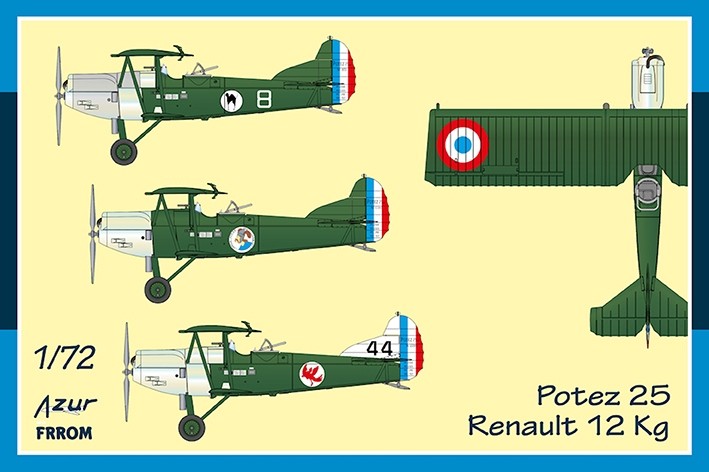 Frrom-Azur FR0053 Potez 25 Renault 12Kg 1/72
