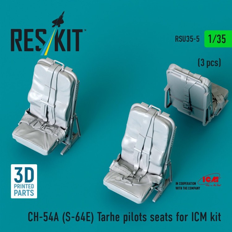 Reskit U35005 CH-54A (S-64E) Tarhe pilots seats (3 pcs.) 1/35