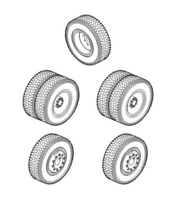 CMK B72094 SS-100 Gigant - Wheels for Special Armour kit 1/72