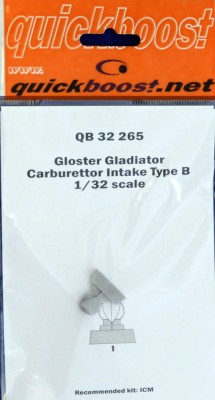 QuickBoost QB32265 Gloster Gladiator carburettor intake type B 1/32
