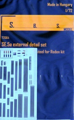 Sbs Model 72064 SE.5a external detail PE set (RODEN) 1/72