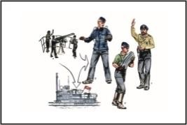CMK F72184 U-VII Atlantic ver. Gun-Crew for 2cm Flak (single or twins) 3 fig 1/72