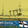 Comrig 70524PE German Danzig Light Cruiser, 1907 1/700