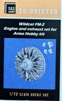 SBS Model 72082 FM-2 Wildcat Engine & exhaust set (ARMA H.) 1/72